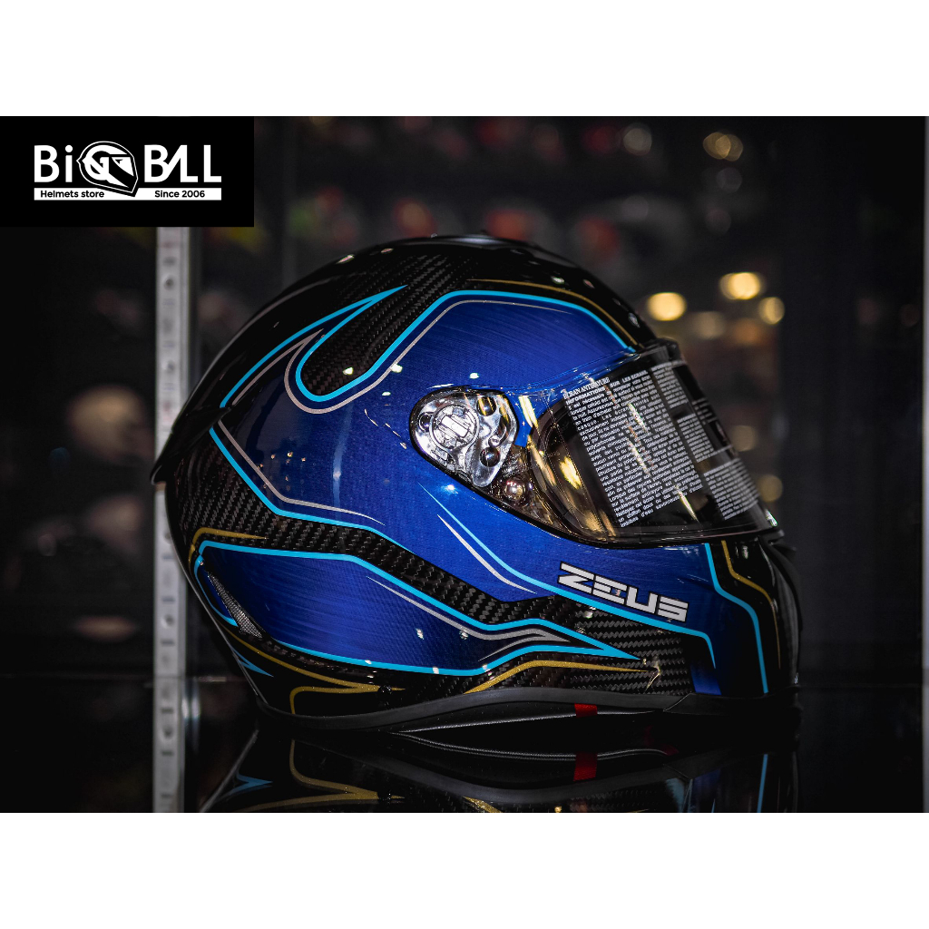 ZEUS ZS-1900B CARBON FLAMING BLUE | Shopee Thailand