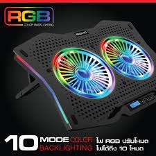 SIGNO CP-510 SPECTRO RGB Gaming Cooling Pad พัดลมโน๊ตบุ๊ค