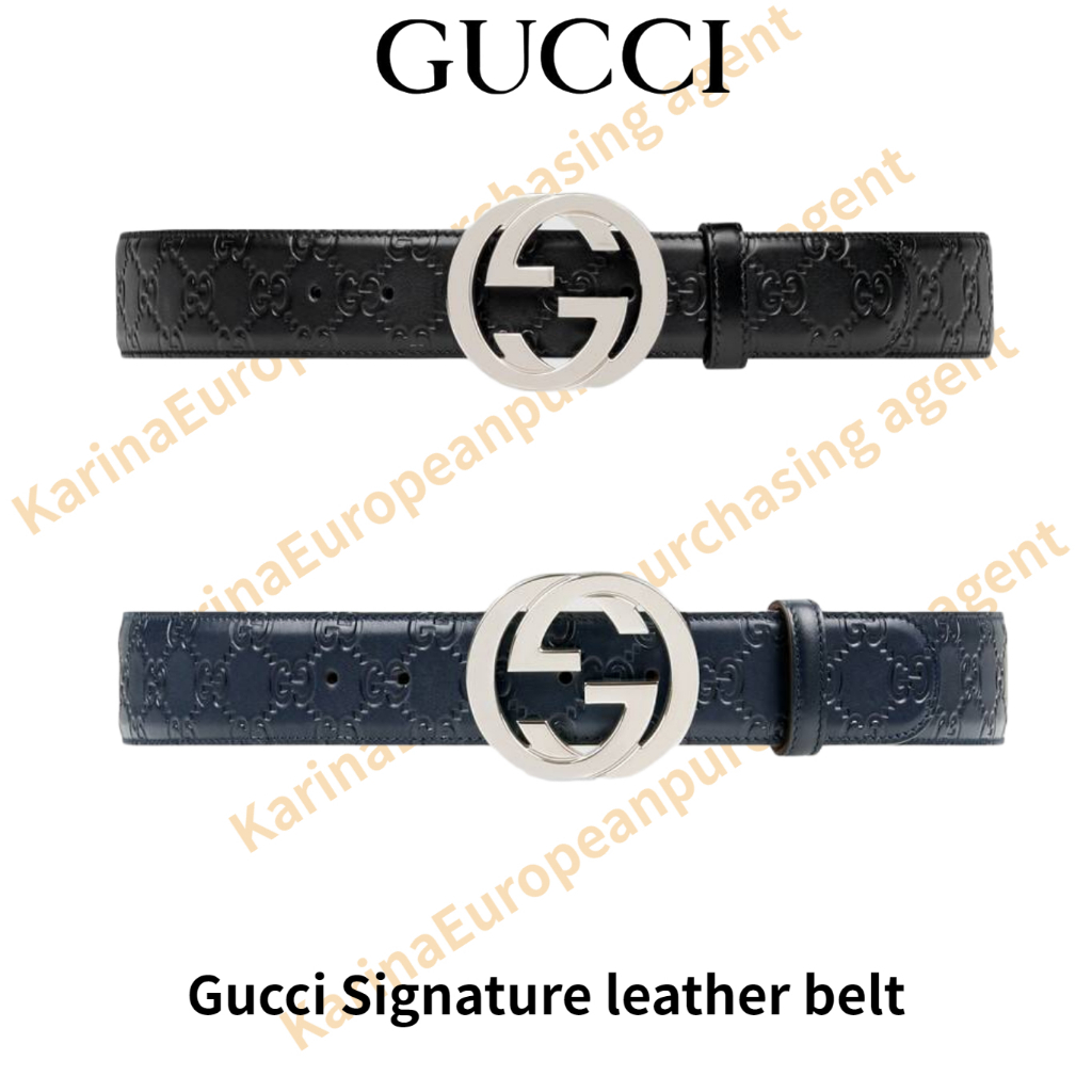 Gucci black signature belt sale