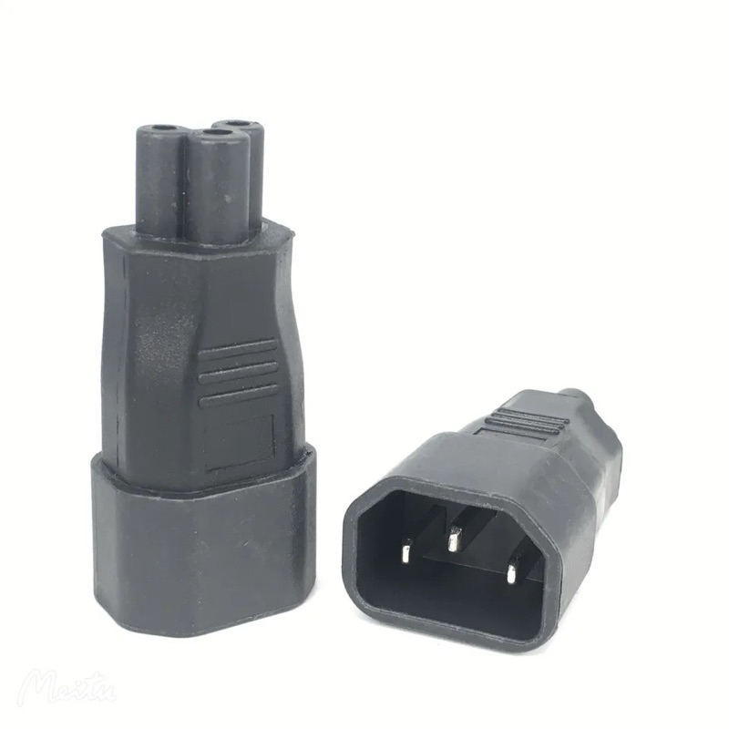 iec-320อะแดปเตอร์-c14-to-c5-iec-power-อะแดปเตอร์-iec-connector-3เสาซ็อกเก็ต-c14-cloverleaf-ปลั๊ก-micky-c5ตรง-converter