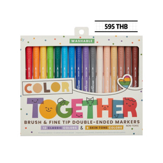 color together markers - set of 18 ปากกาเมจิก2หัว 18 สี