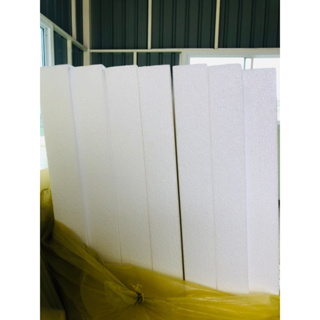 EPS Foam Sheet (เกรดไม่ลามไฟ) โฟมกันร้อนหลังคา (ความหนาแน่น 1 ปอนด์) ขนาด 60 x 120cm ความหนา 4 นิ้ว ราคา 250 บาท/แผ่น