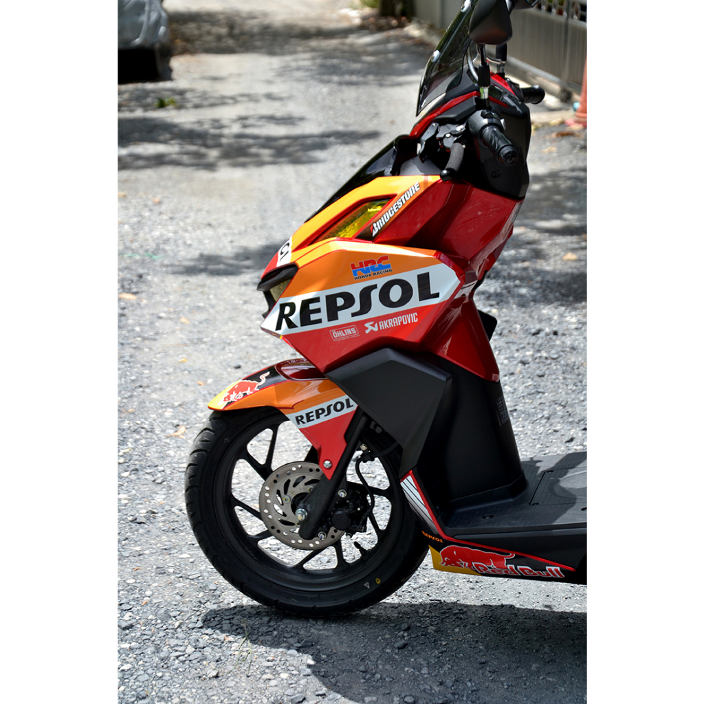 สติ๊กเกอร์แต่งลายรถ Honda Click 160 2023 ลาย Repsol | Shopee Thailand