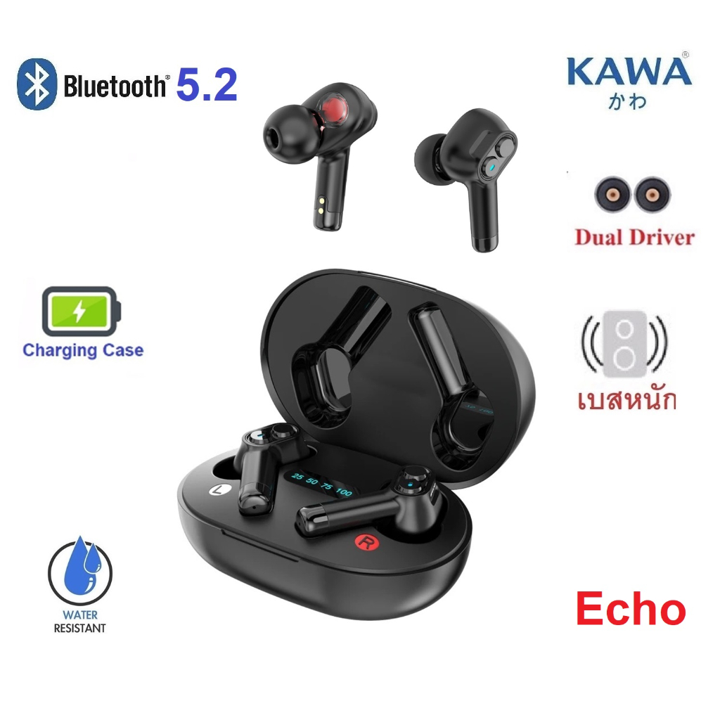 หูฟังบลูทูธ-5-3-dual-driver-kawa-echo-กันน้ำ-ipx5-enc-tws-เสียงดี-เบสหนัก-หูฟังไร้สาย