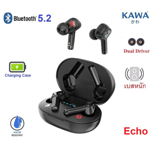 หูฟังบลูทูธ 5.3 Dual Driver Kawa Echo  กันน้ำ IPX5 ENC tws เสียงดี เบสหนัก หูฟังไร้สาย