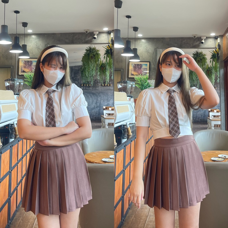 กระโปรง-bonny-xs-2xl-กระโปรงเทนนิส-รุ่นbonny-ขอบเอวหนา2นิ้ว-มีซับในผ้านิ่ม-จีบอยู่ทรงสวย