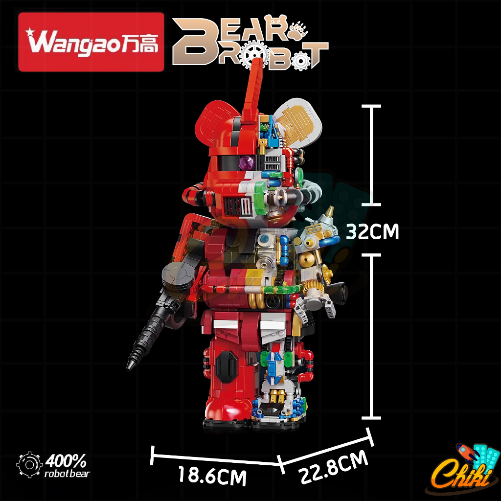 ตัวต่อ-wangao188010-bear-robot-แบบริค-โรบอร์ท-zaku-mechanical-robot-ขนาดเท่ากับ-400