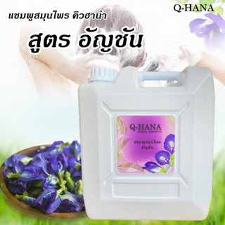 Herbal Shampoo แชมพูสมุนไพร อัญชัน แชมพู สระผม บรรจุแกลลอน ยี่ห้อ Q-HANA [คิวฮาน่า] ขนาด 10 ลิตร