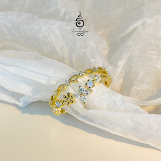 ✨ผ่านพิธี✨แหวน14k รุ่น wish fortune🔮 แหวนมูขอพรโชคลาภ การเงิน แหวนเพชรcz