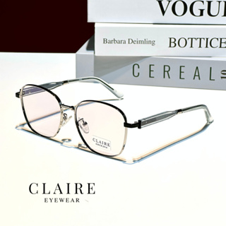 CLAIRE : (ST1) แว่นตากรองแสงออกแดดเปลี่ยนสี รุ่น Stella สี Sliver แว่น แว่นตา แว่นกรองแสง