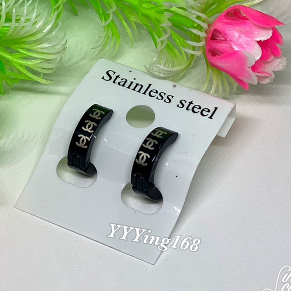 ต่างหู-ตุ้มหู-จิว-ต่างหูผู้ชาย-punk-men-stainless-steel-hoop-piercing-round-earrings-for-women-men-1-คู่