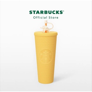 Starbucks Yellow Bling Cold Cup with Elephen Topper (24oz.)