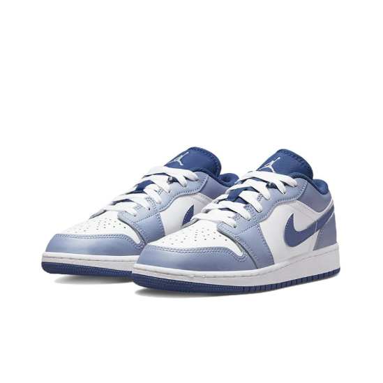 air-jordan-1-low-gs-รองเท้าบาสเก็ตบอล-retro-สีเทา-สีน้ำเงิน