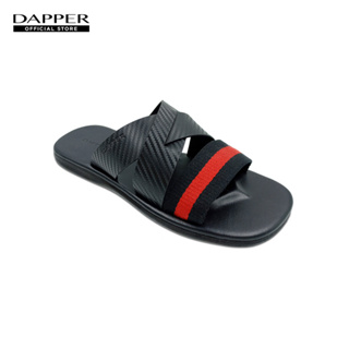 DAPPER รองเท้าแตะ Carbon Fiber Triple Strap สายคาดดำ/แดง (HSKB2/959SC)
