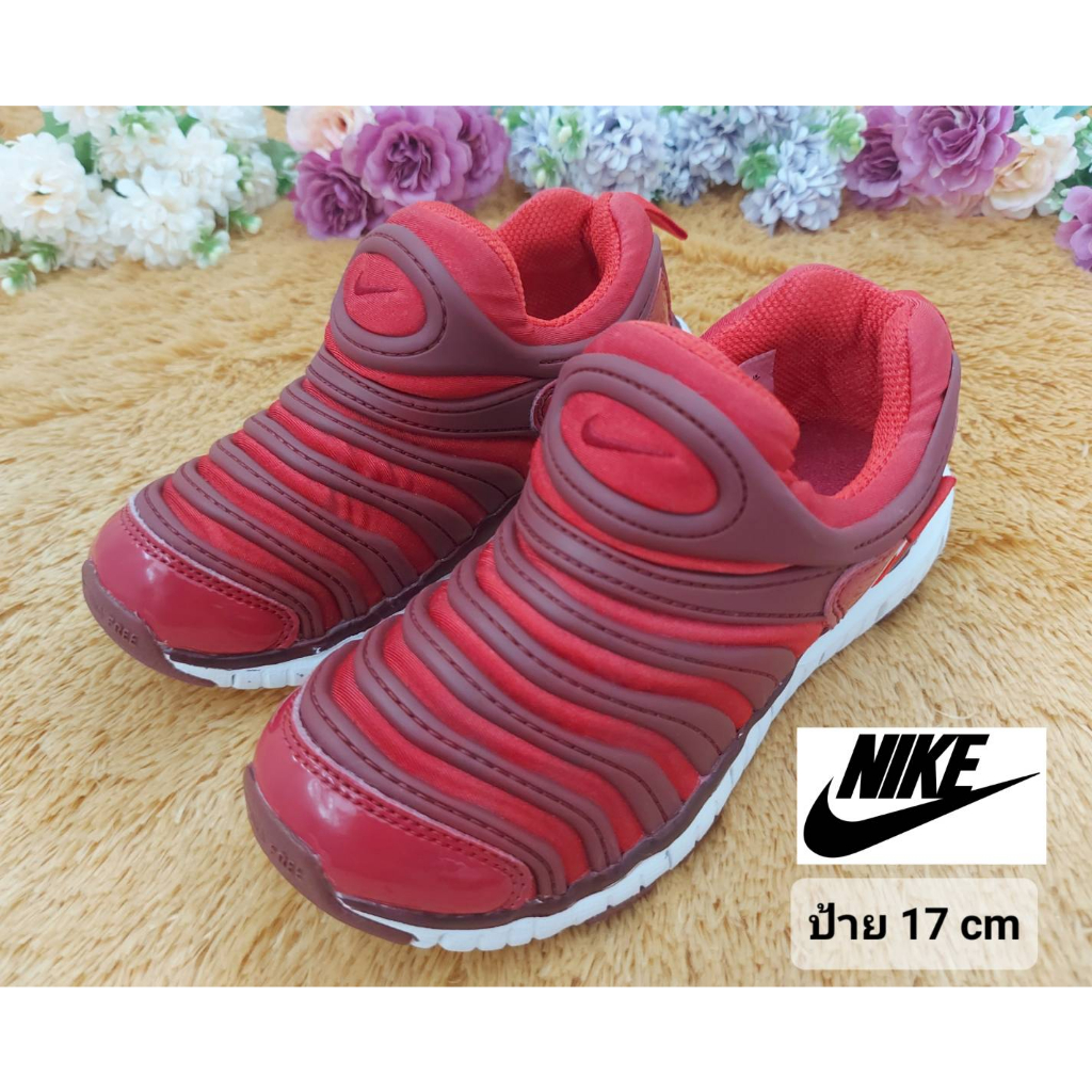 ป้าย-17-cm-รองเท้าเด็ก-nike-หนอน-สีแดงหายาก