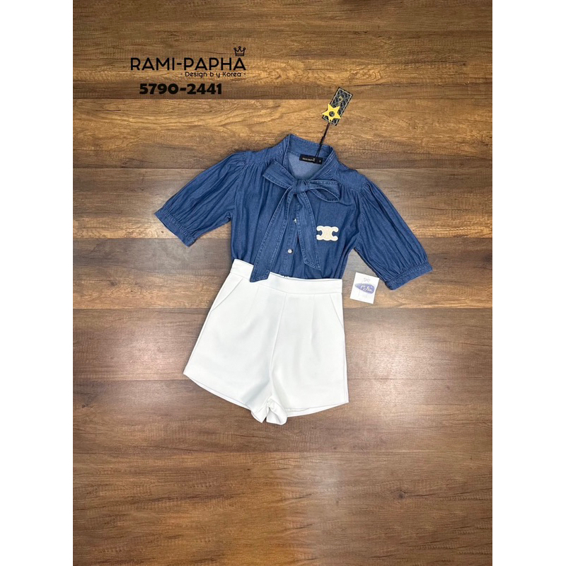 code-5790-ชุดเซทสวยๆ-เสื้อ-กางเกง-กิ๊ฟ-งานป้าย-rami
