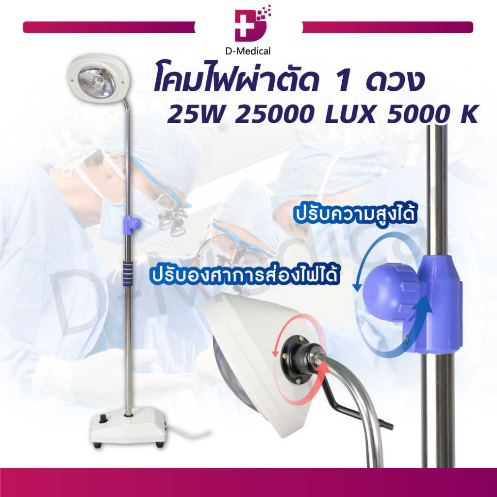 โคมไฟ-โคมไฟผ่าตัด-led-ดวงใหญ่-ขนาด-1-ดวง-25000-lux-สว่าง-ประหยัดไฟ