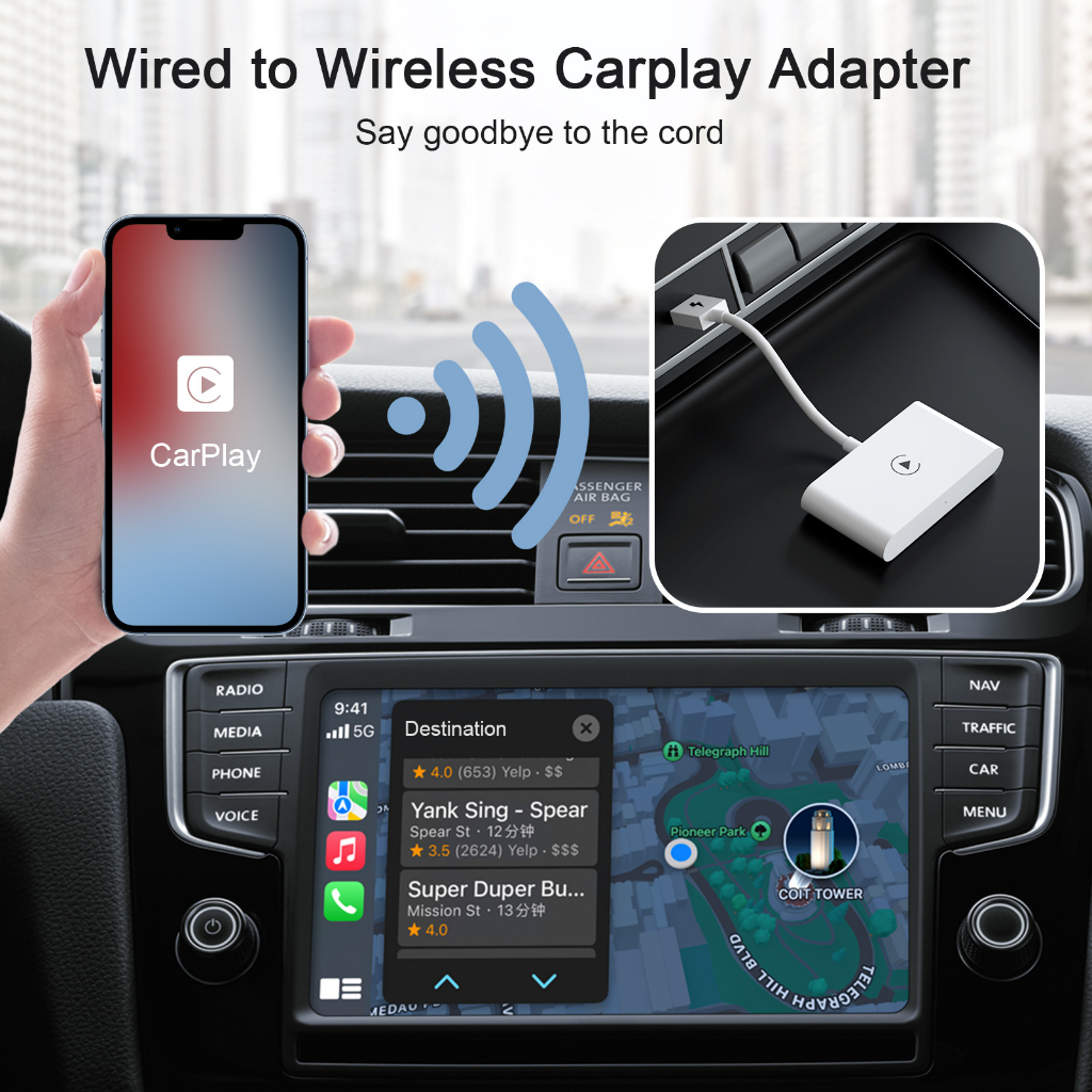 Wireless CarPlay Adapter สำหรับ IPhone Apple Wireless Carplay Dongle