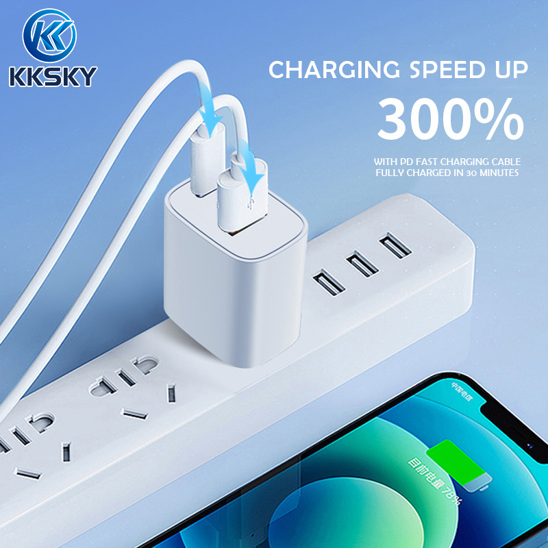 kksky-pd30w-หัวชาร์จเร็ว-2-port-usb-type-c-adapter-fast-charge-portable-wall-charger-อะแดปเตอร์ชาร์จเร็ว