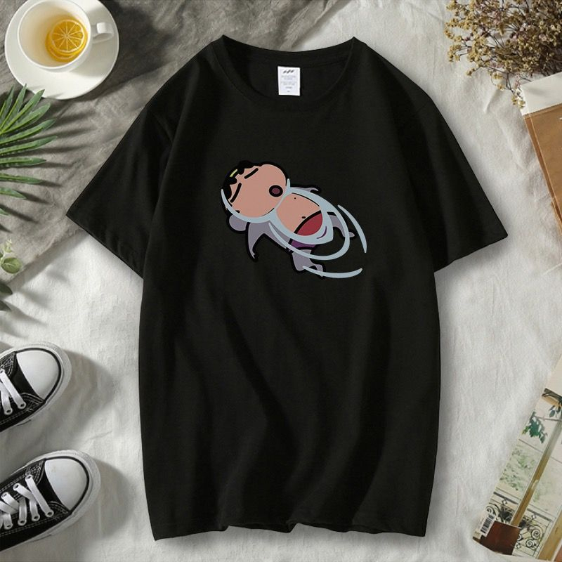 เสื้อยืดผ้าฝ้ายฤดูร้อน-crayon-shinchan-แอนิเมชั่นพิมพ์ลายท่ากรรเชียงน่ารัก