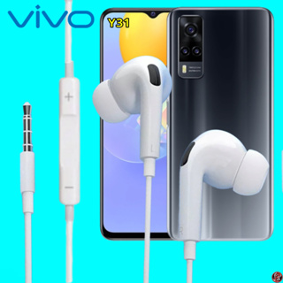 หูฟัง สมอลทอล์ค VIVO Aux 3.5 mm. In-Ear วีโว่ อินเอียร์ เสียงดี เบสหนัก เล่น-หยุดเพลง-เพิ่ม-ลดระดับเสียง Y31 (2021)