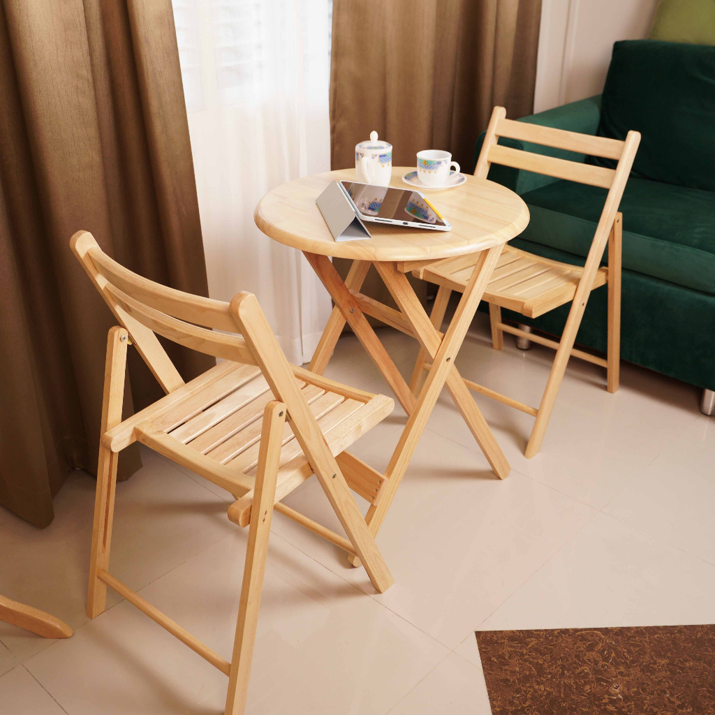 โต๊ะกาแฟ-โต๊ะไม้พับได้-ทำจากไม้ยางพารา-ไม้จริง-ขนาด-60-60-75cm