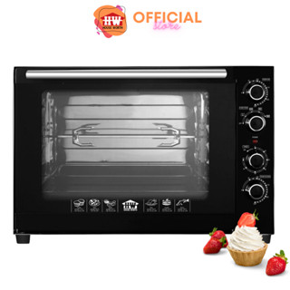 สินค้า [ ส่งฟรี ] HOUSE WORTHเตาอบมืออาชีพ 62 ลิตร (COMMERCIAL OVEN) รุ่น HW-EO13 กระจกนิรภัย 2ชั้น