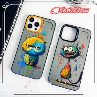 🚚จัดส่ง24ชม🚚เคสไอโฟน iphone 11 14 Pro Max การ์ตูน แฟชั่น กราฟ ขอบเต็ม ป้องกันการตก เคส iphone 12 13 Pro Case for iPhone