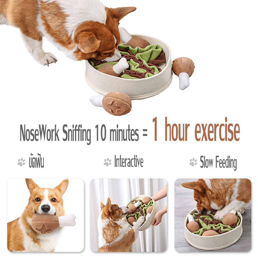 พร้อมส่ง-c267-พรมฝึกดมกลิ่นหาของสุนัขเล่นเองได้-chicken-salad-snuffle-toy-ฝึกทักษะการดมการหา-ไม่ให้เหงาหรือเบื่อ-ซักได