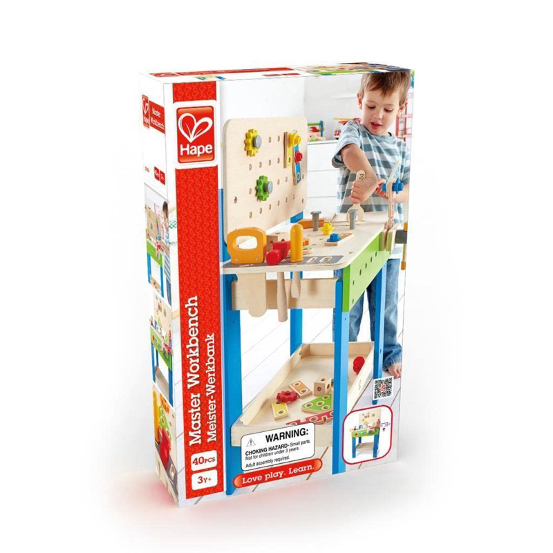 ของเล่นไม้-ชุดโต๊ะนายช่าง-hape-master-workbench-3y-จากเยอรมันแท้