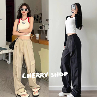 cherryshop พร้อมส่ง🔥ชุดเอี๊ยมทรงตรงแบบแห้งเร็วสำหรับผู้หญิง ใช้งานได้หลากหลายและดูดี