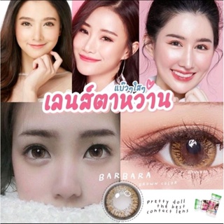 คอนแทคเลนส์ รุ่น Barbara/Lolita สีเทา/ตาล  Gray/Brown มีสายตา (0.00)-(-10.00)