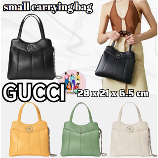 Gucci/mini GG กระเป๋าหิ้วใบเล็ก/กระเป๋าผู้หญิง/กระเป๋าสะพายข้าง/สไตล์ใหม่ล่าสุด