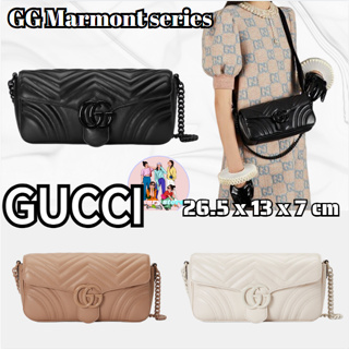 กุชชี่ Gucci GG Marmont กระเป๋าสะพายข้าง/กระเป๋าผู้หญิง/กระเป๋าร่อซู้ล