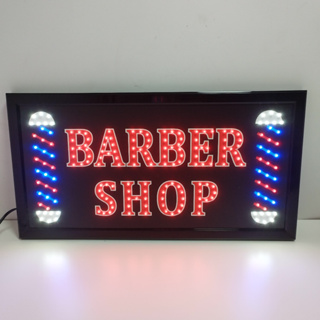 ป้ายไฟLED ป้ายไฟ ป้ายไฟร้าน ป้ายไฟวิ่ง ป้ายไฟตัวอักษร ป้ายไฟ BARBER SHOP