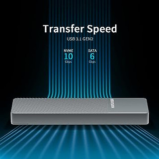 MD202 HIKSEMI M.2 NVMe and SATA SSD Enclosure Aluminum, RTL9210B Chips ...