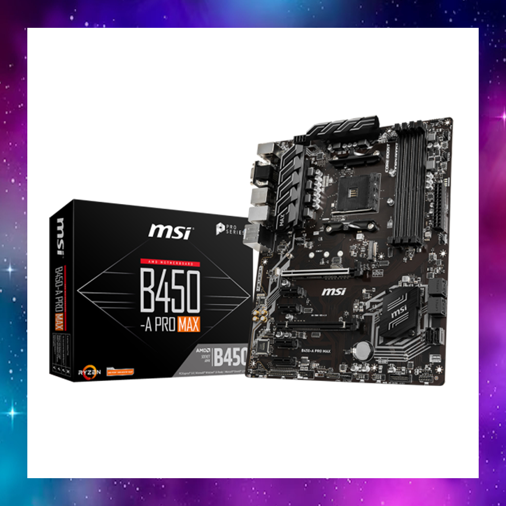 mainboard-เมนบอร์ด-am4-ryzen-msi-b450-a-pro-max-ใช้งานปกติ