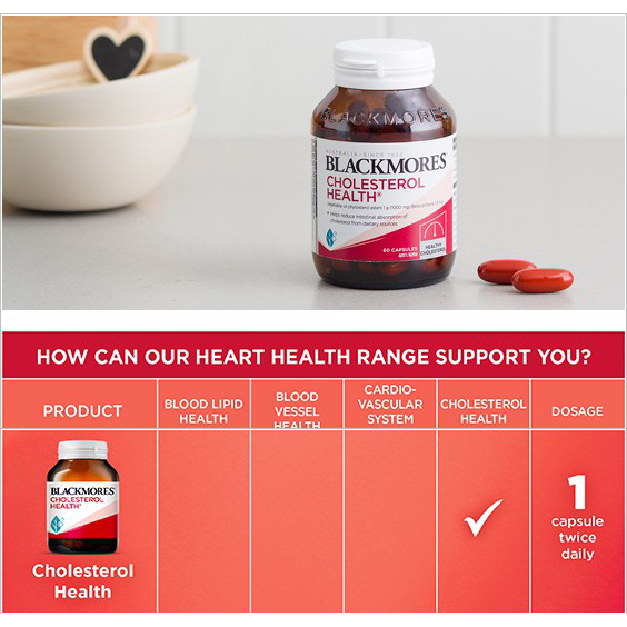 blackmores-cholesterol-health-vitamin-60-เม็ด-ลดไขมันในเลือด-ลดคลอเลสเตอรอลในเลือด-เป็นสูตรออสเตรเลียแท้