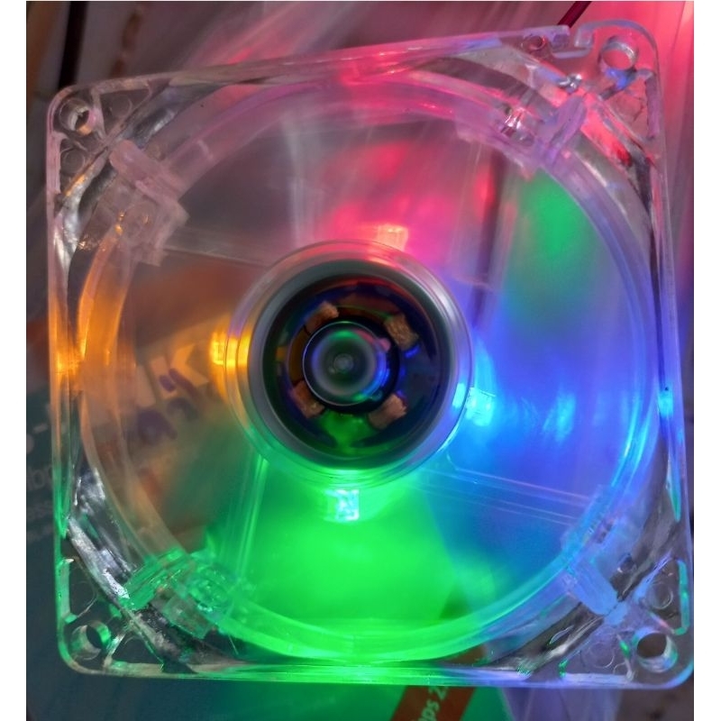 ภาพหน้าปกสินค้าพัดลมคอมพิวเตอร์ พัดลมระบายความร้อน Fan Case พัดลม 8CM มีไฟRGB จากร้าน zeerwireless บน Shopee