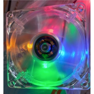 ภาพขนาดย่อของภาพหน้าปกสินค้าพัดลมคอมพิวเตอร์ พัดลมระบายความร้อน Fan Case พัดลม 8CM มีไฟRGB จากร้าน zeerwireless บน Shopee