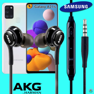 หูฟัง สมอลทอล์ค Samsung แท้ 3.5 mm Aux In-Ear ซัมซุง Galaxy A21s ทุกรุ่น อินเอียร์ สายผ้าถัก เสียงดี เบสหนัก ปรับระดับเส