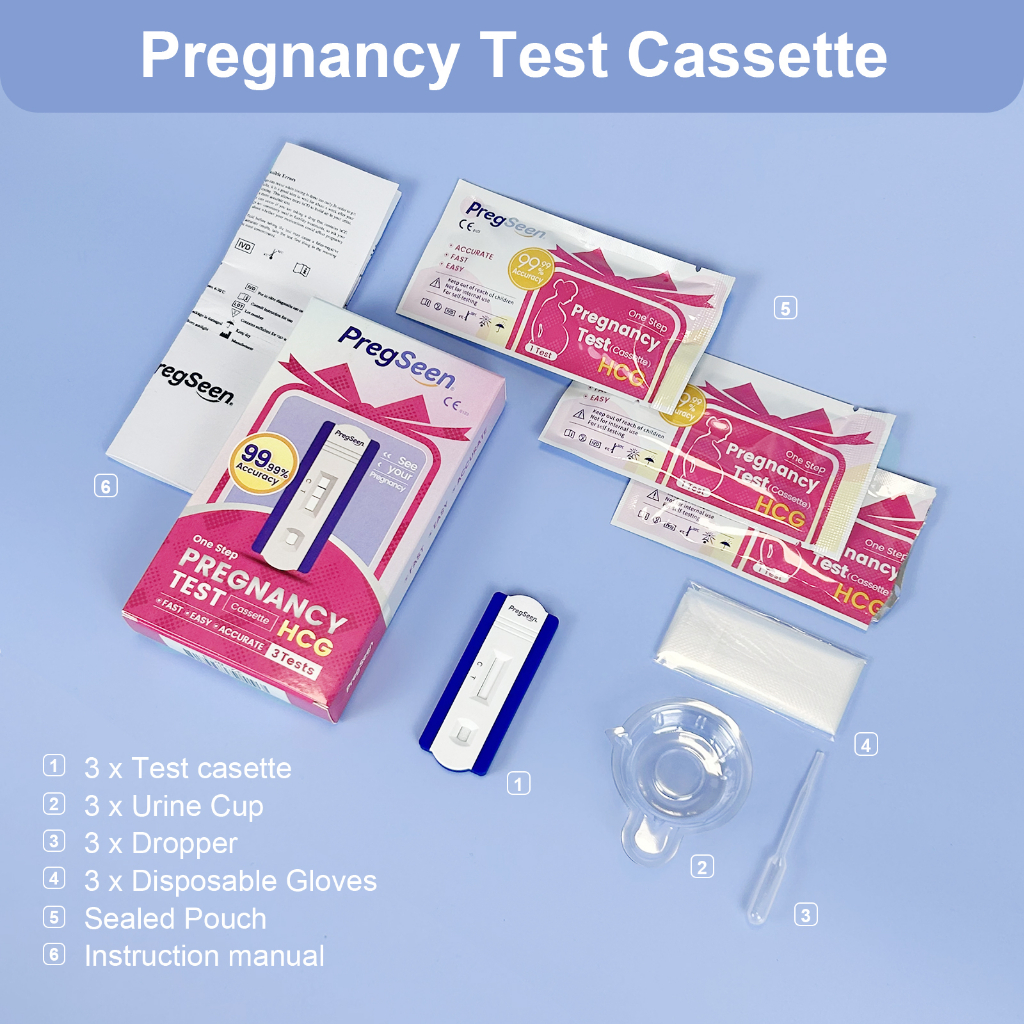 5tests-pregseen-ชุดทดสอบการตั้งครรภ์ความแม่นยำสูง-gt-99-99-สำหรับการทดสอบการตั้งครรภ์-hcg-หญิง-pregnancy-test