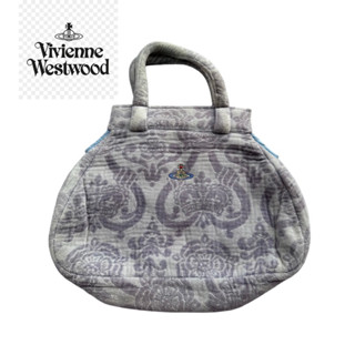 Vivienne Weatwood Vintage Orb Terry Cloth Tote Bag Handbag กระเป๋า วิเวียนเวสท์วูด