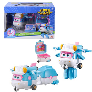 Super Wings S6 Transforming Lime with cargo ของเล่นหุ่น แปลงร่างซุปเปอร์วิงส์ ไลม์กับรถพ่วง