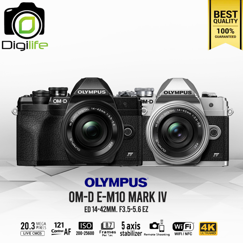 ราคาและรีวิวOlympus Camera OM-D E-M10 Mark 4 Kit 14-42 mm. F3.5-5.6 EZ - รับประกันร้าน Digilife Thailand 1ปี