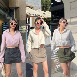 สินค้า Y2K nylon skirt (430฿ฟรีส่ง) กระโปรงกางเกงแบบใหม่ แบบสับ!! ผ้าร่ม ทรงสวย ซับในกางเกง ไม่ต้องห่วงว่าจะโป๊ค่า glam