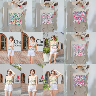 ปรับสายได้ ❤️ Diiz’s ❤️ JEEP TOP เสื้อสายเดี่ยว อกจีบ ชายระบาย