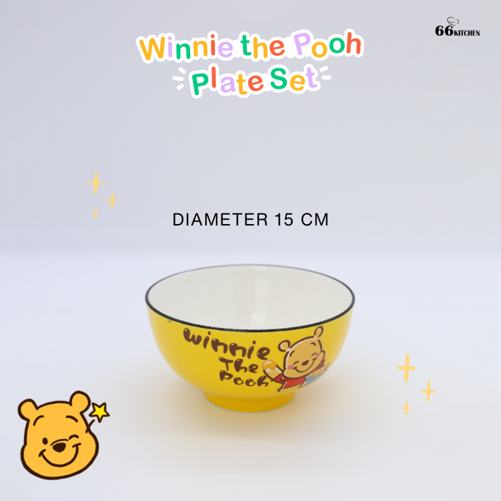 winnie-the-pooh-ชุดจานชามกระเบื้อง