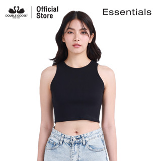 ห่านคู่ เสื้อกล้ามผู้หญิง เสื้อครอป ผ้าร่องหนา 2 ชั้น รุ่น Essentials