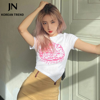 JN Studio  เสื้อยืด ครอป เสื้อยืดผู้หญิง สไตล์เกาหลี  fashion สวย Comfortable High quality A29J036 36Z230909